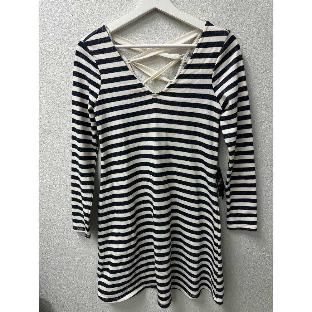 By & By Dress French Terry Lace Up Back Beach A Line Size‎ XS